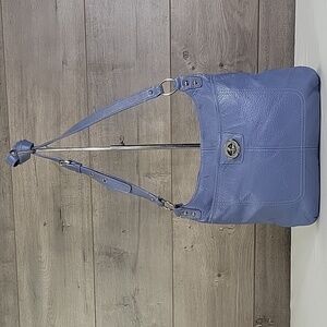 Coach F19265 Penelope Blue Leather Crossbody Shoulder Bag Handbag Purse